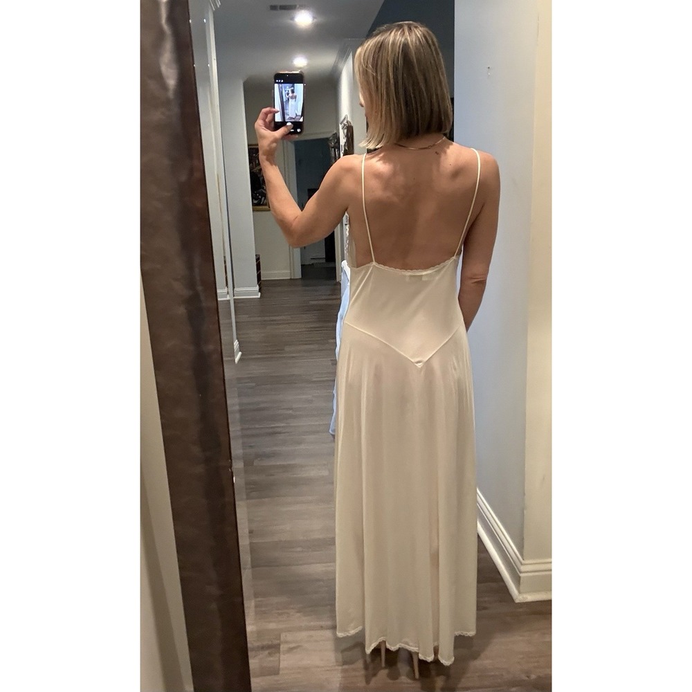 Vintage Victoria's Secret Gold Label Bridal Robe Embellished Slip Gown Ivory - Picture 7 of 16